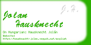 jolan hausknecht business card