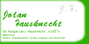 jolan hausknecht business card